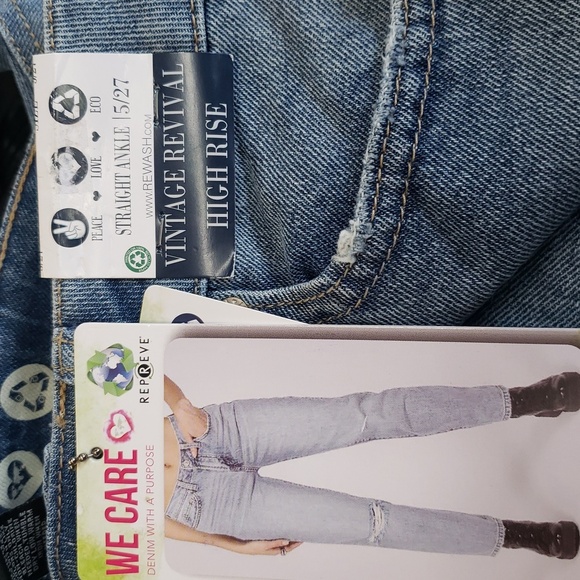 Rewash Vintage Revival High Rise Straight Ankle Jeans - Picture 8 of 8